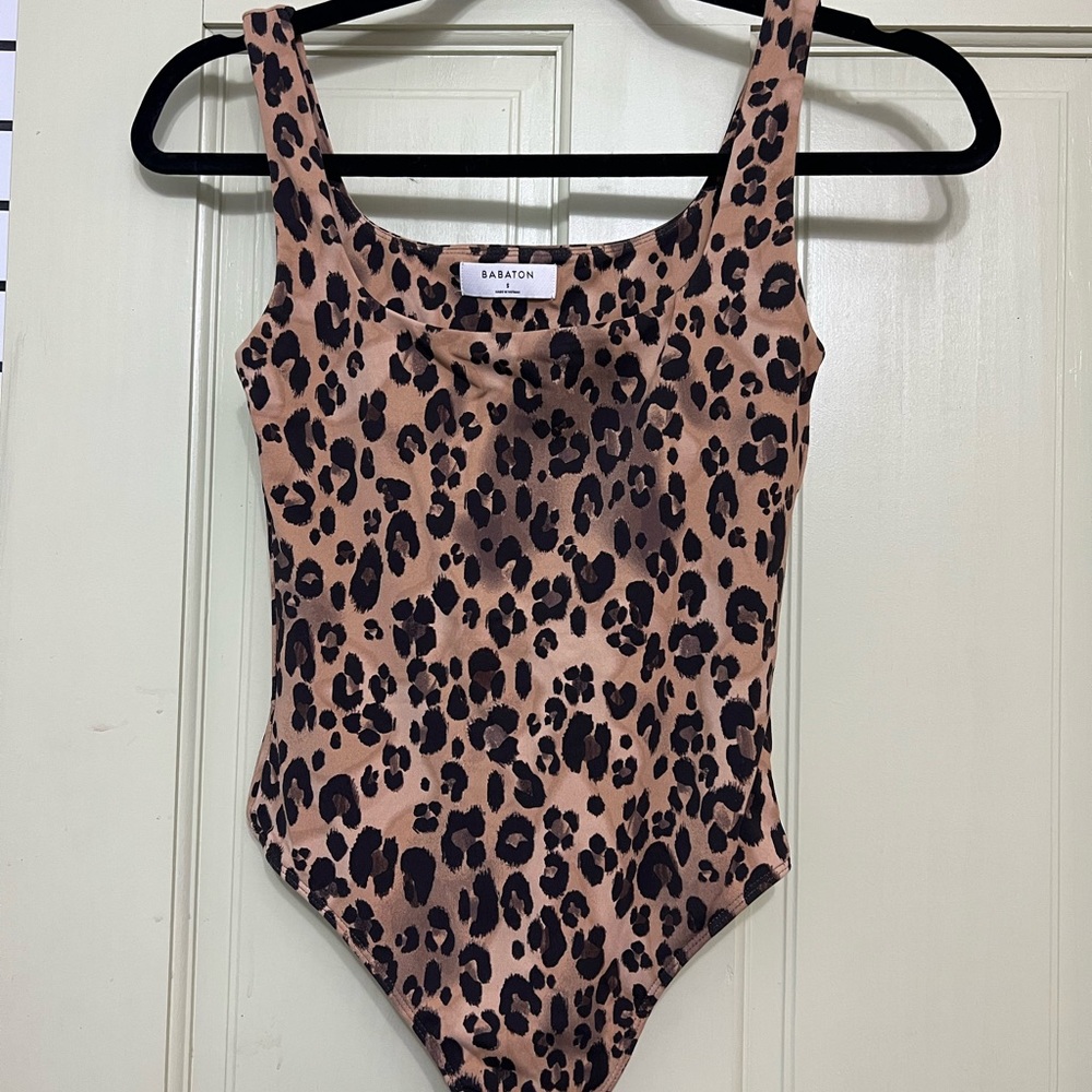 Babaton Aritzia Animal Print Bodysuit Small